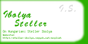 ibolya steller business card